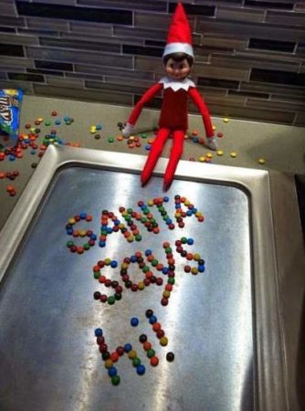 Candy elf on the shelf