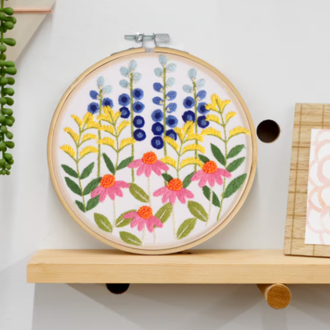 Michaels Wildflowers Stamped Design Embroidery Kit
